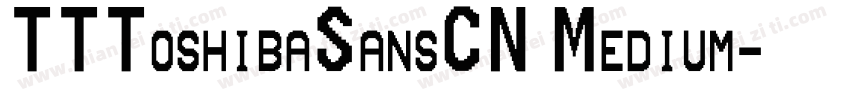 TTToshibaSansCN Medium字体转换